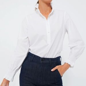 NWT Tuckernuck White Poplin Teagan Popover Top